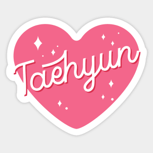 TXT Taehyun heart typography Sticker